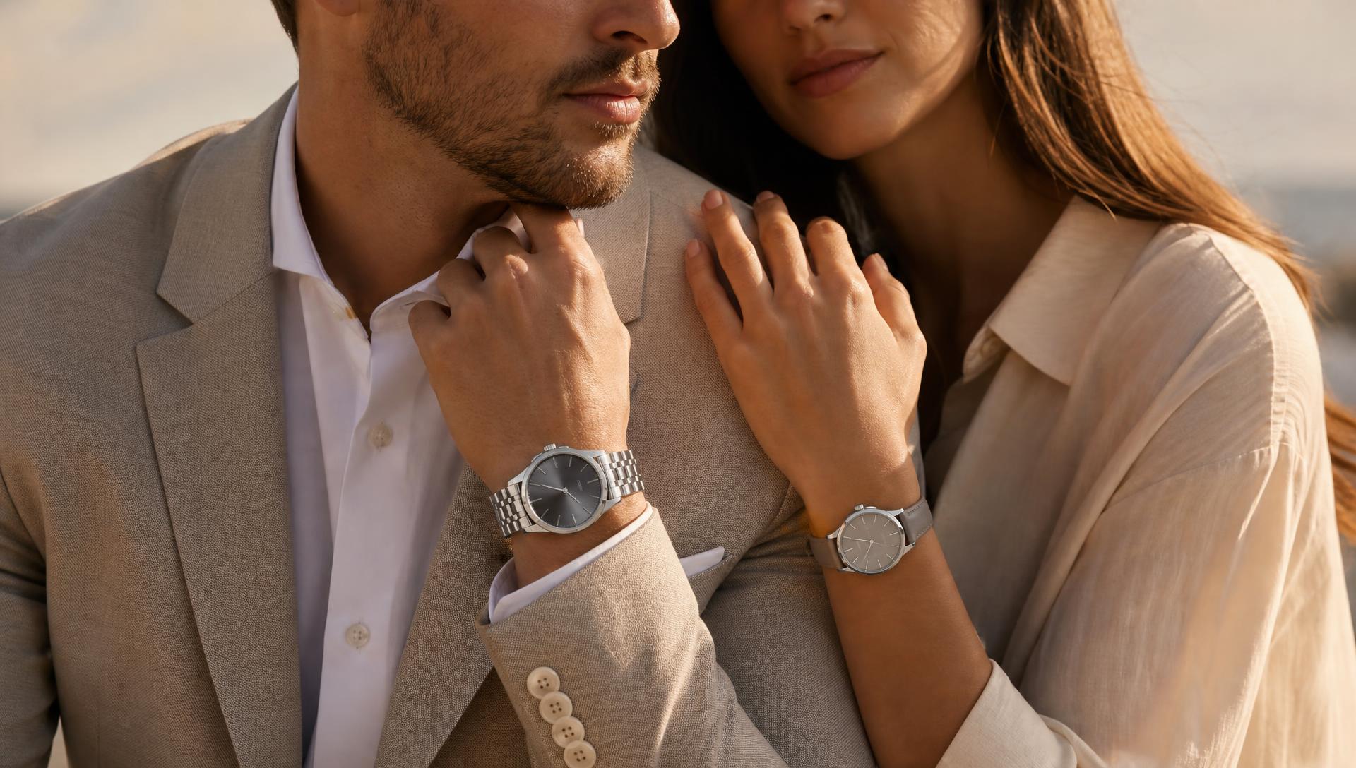 VAQORE Scandinavian timepiece on a stone surface
